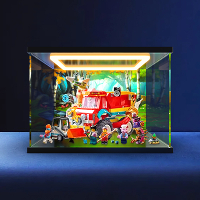 收纳柜适用 乐高80055悟空小侠能量装载车积木回灯款亚克力防尘架