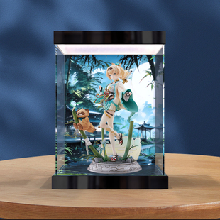 适用Claynel hololive 风真伊吕波 手办灯箱款亚克力高清展示柜