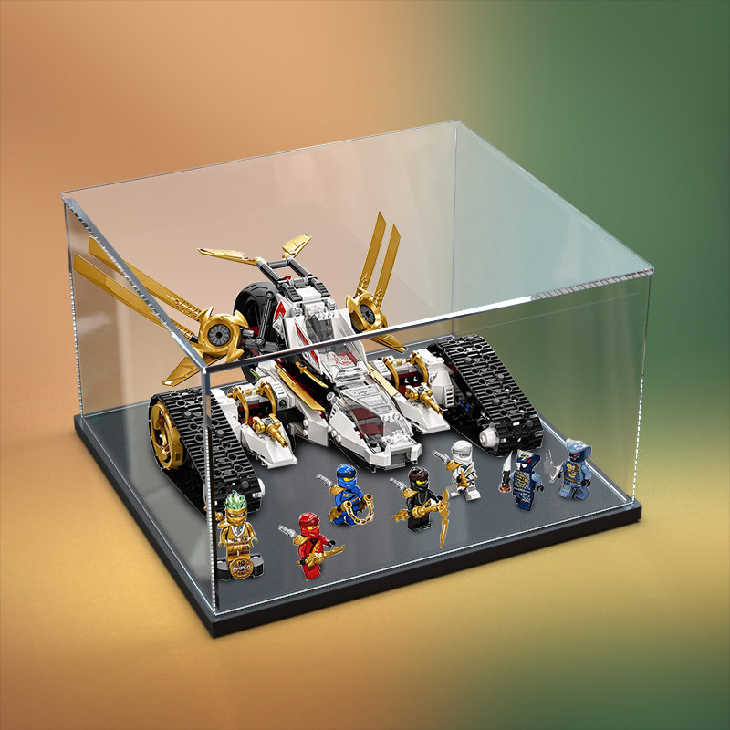 亚克力展示柜适用乐高 71739 超音速追击战车拼装模型透明防尘盒