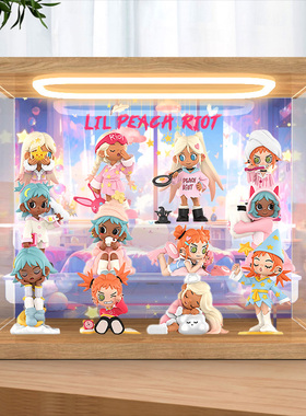 灯光亚克力展示柜适用Lil Peach Riot小小叛桃彻夜狂欢防尘收纳盒