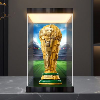 佳寻适用乐高43020世界杯奖杯FIFA大力神杯积木灯箱亚克力展示柜