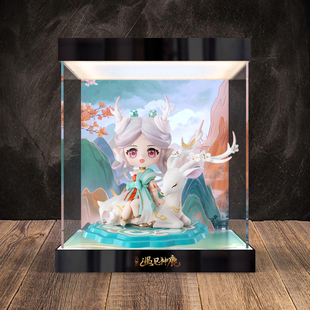 适用王者荣耀 遇见神鹿瑶Q版手办手办模型亚克力灯箱高清展示柜