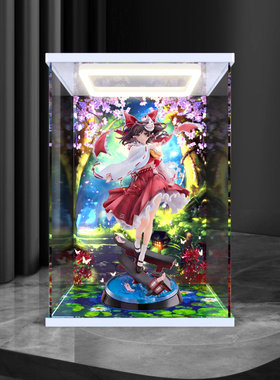 适用 Solarain东方Project博丽灵梦乐园美好巫女手办回形灯展示柜