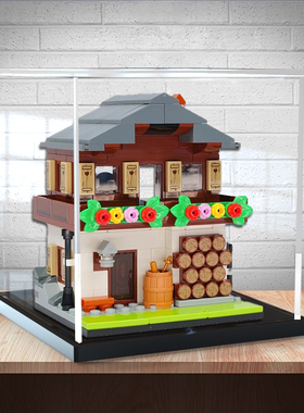 亚克力展示柜适用乐高40583 40590 40599 40585世界房屋创意街景