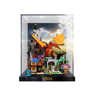展示柜适用乐高IDEAS系列21348龙与地下城:红龙的故事积木防尘架