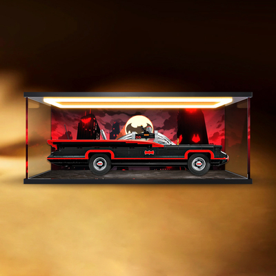 适用乐高 76328 蝙蝠侠经典电视剧蝙蝠战车回型灯亚克力展示柜