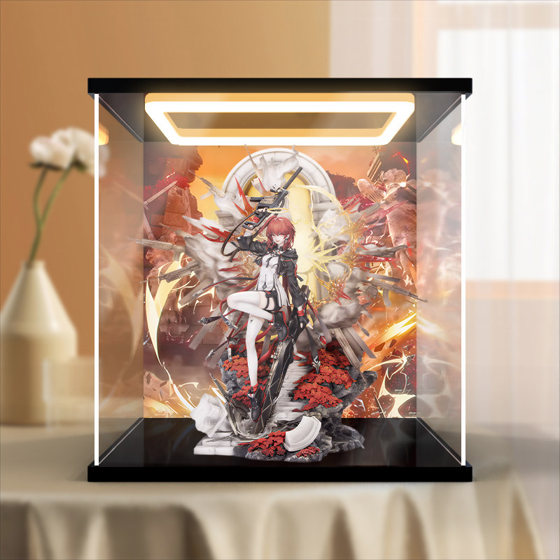 佳寻适用Myethos 明日方舟 新约能天使 精英二 手办灯光展示柜图片