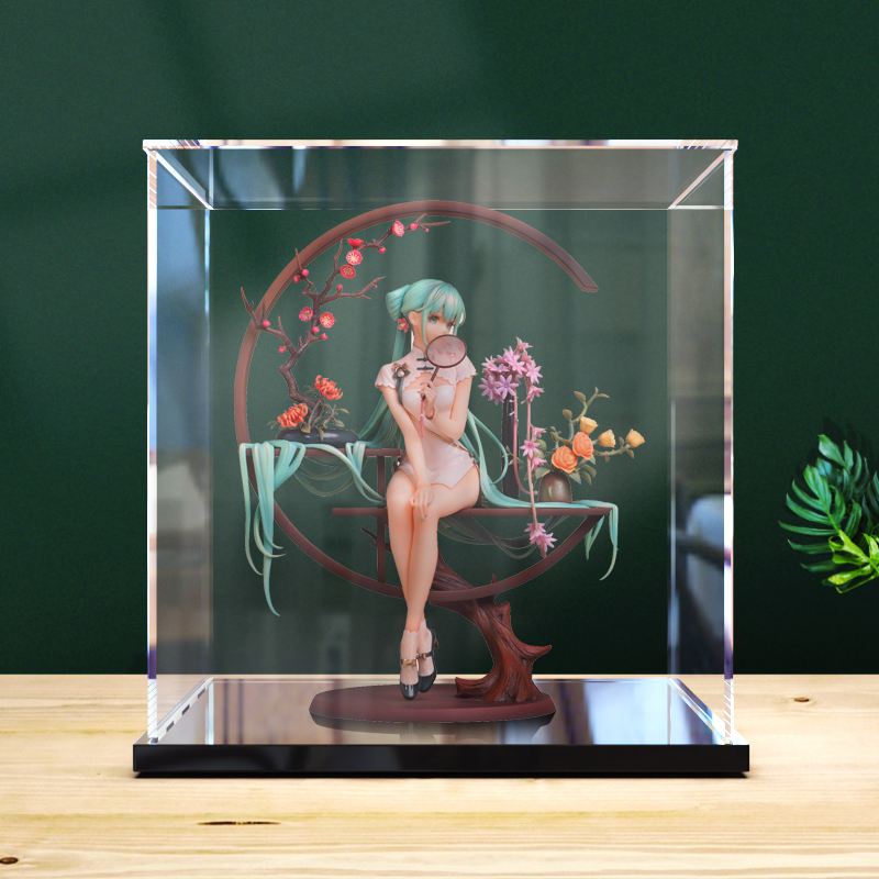 高透亚克力Myethos 镜叔 初音未来 韶华积木模型防尘罩收纳展示盒