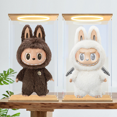 防尘罩适用泡泡玛特zimomo大首领阴晴天使labubu通用亚克力展示柜