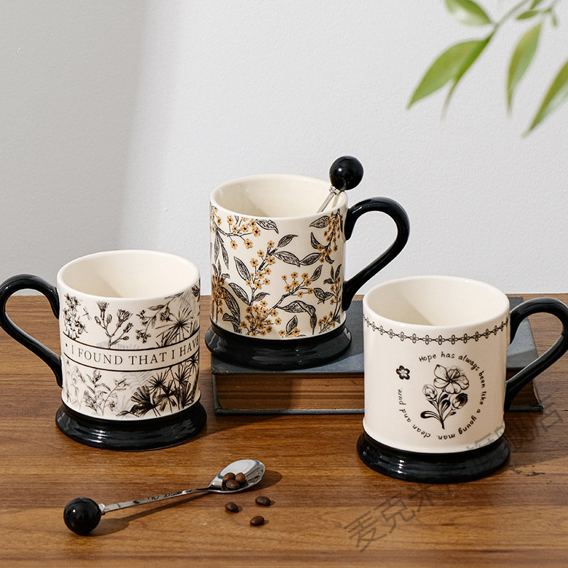 复古陶瓷马克杯办公室咖啡杯