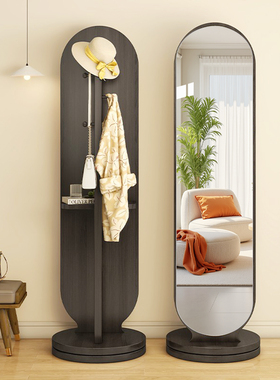 玄关穿衣镜挂衣架一体出门全身镜卧室入户门落地衣柜带镜子衣帽架