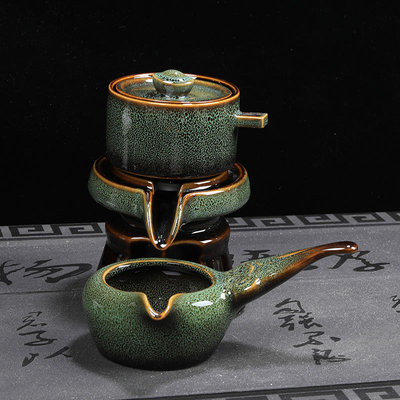陶瓷防烫半自动窑变复古功夫茶具