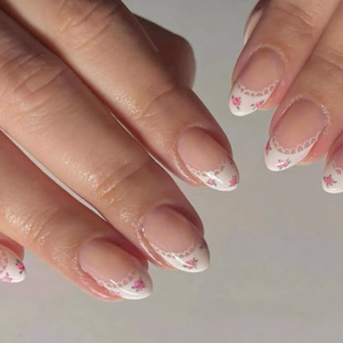 纯手工穿戴甲法式 风纯手工穿戴甲气质显白欧美ins风美甲甲片