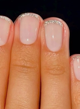 ins高级风系列波点法式风纯手工穿戴甲气质显白欧美ins风美甲甲片