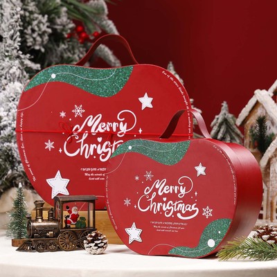 圣诞礼盒创意手提礼品盒高级平安夜苹果包装糖果礼盒空盒子仪式感