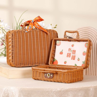 伴手礼盒高级生日礼物盒创意礼盒包装空盒子仪式感藤编礼物教师节