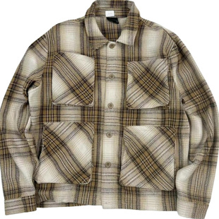 宽松百搭休闲衬衣夹克 hiphop复古格子 BOY格调外套 嘻哈街头 美式