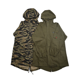 美式复古M51风衣鱼尾工装 阿美咔叽中长款宽松外套防风连帽上衣男