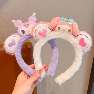 儿童可爱毛绒发箍女童不勒头压发头箍宝宝秋冬季束发头箍2025新款