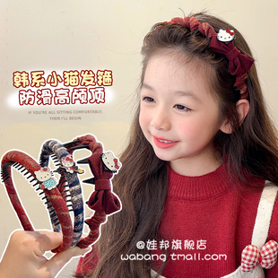 儿童发箍女童不勒头防滑发卡女款 可爱碎发神器过新年带齿头箍女