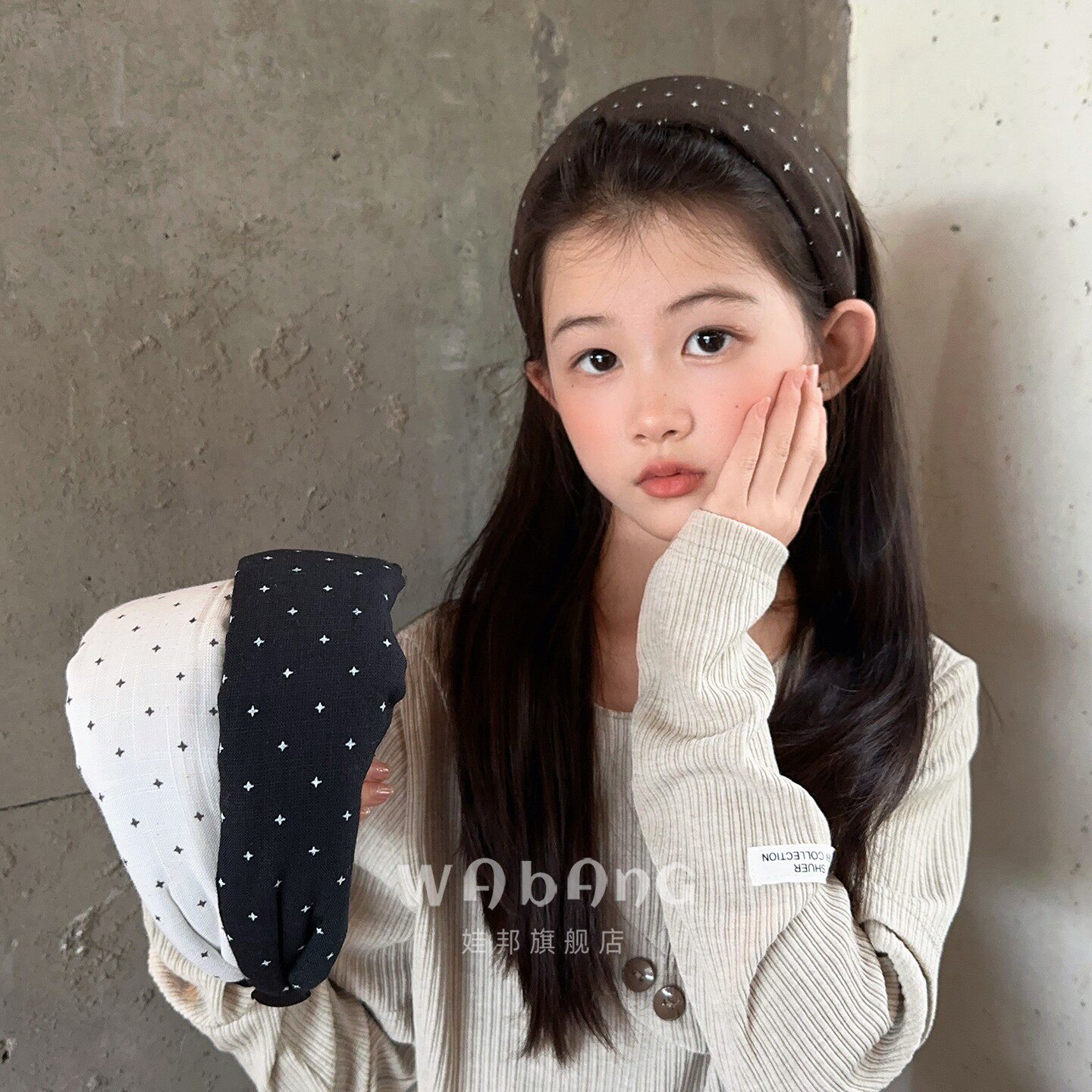 韩版儿童布艺发箍宽边压发女款头箍学生防滑不勒头初中生发卡女童
