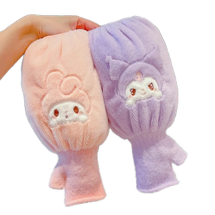 儿童袖套女孩2024新款秋冬季手套二合一羽绒服长手袖女款护袖女童