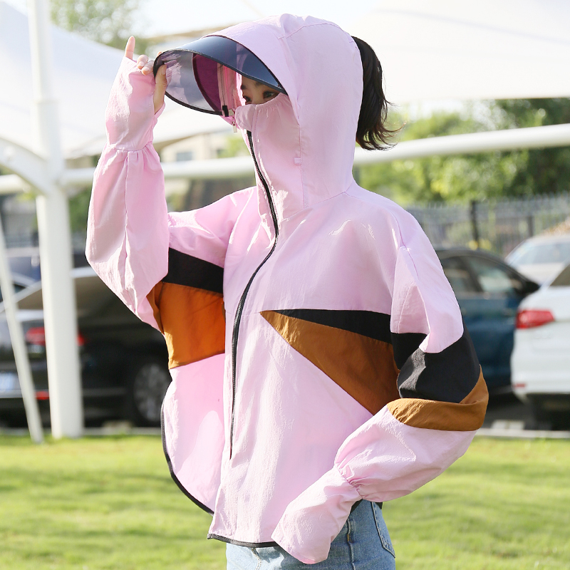 2025款夏季女士拼接防晒服冰丝