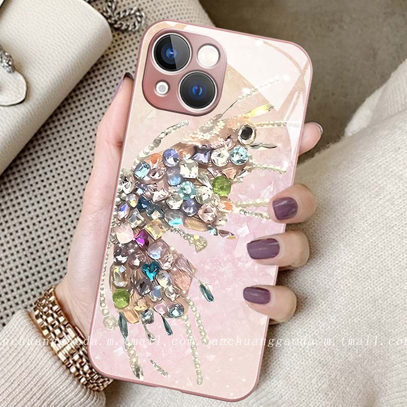 适用液态玻璃oppo手机壳简约