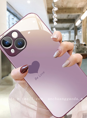 渐变爱心适用opporeno10手机壳reno9女reno7se新款reno8proplus液态玻璃reno6/5/4全包防摔保护套a96简约