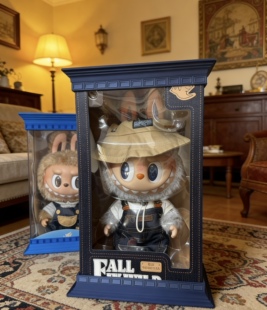 3D打印罗马柱底座适配拉布布大春野海军蓝展示盒防尘罩地台