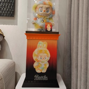 3D打印罗马柱底座适用于LABUBU彩色ROCK大娃展示柜防尘罩底座