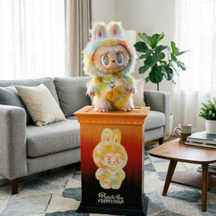 3D打印罗马柱底座适用于拉布布彩色ROCK大娃展示柜防尘罩底座