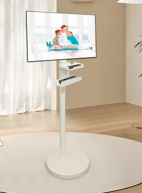 电视机落地支架横竖屏直播广告通用挂架可移动推车京东方画屏支架