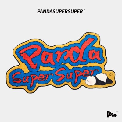 pandasupersuper地毯客厅卧室地垫 柔软防滑 加厚仿羊绒异形地毯