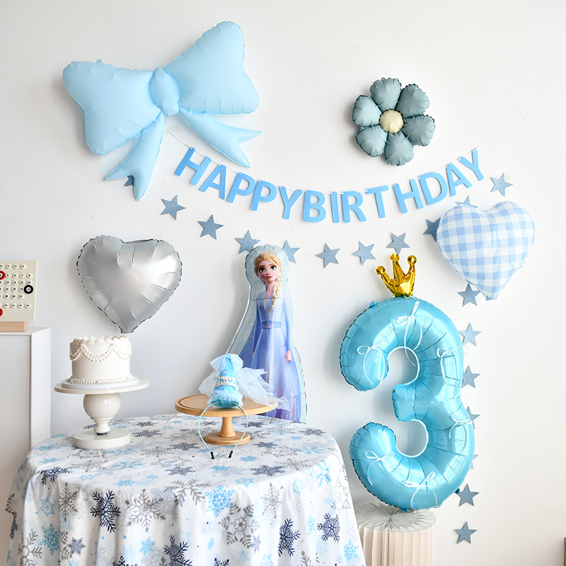 一周岁气球背景墙气球益绘