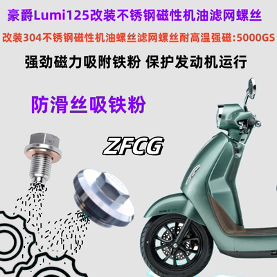 豪爵Lumi125不锈钢机油滤网螺