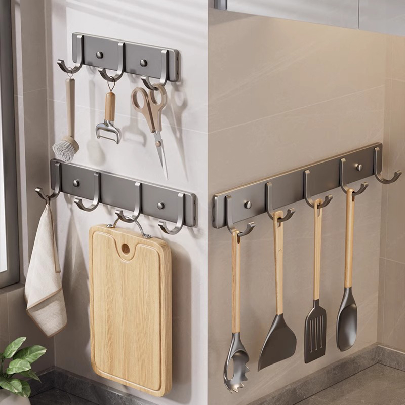 厨房挂钩免打孔挂勺子铲子挂架强力承重粘胶墙上壁挂式锅铲置物架