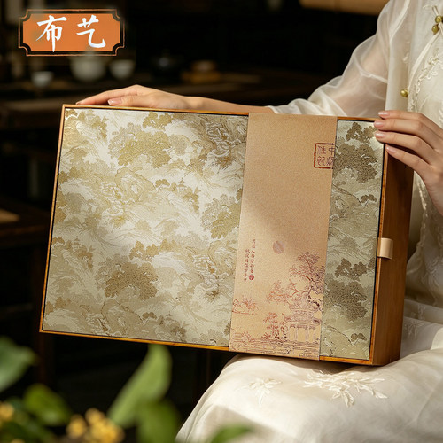久厘布艺高档月饼礼品盒