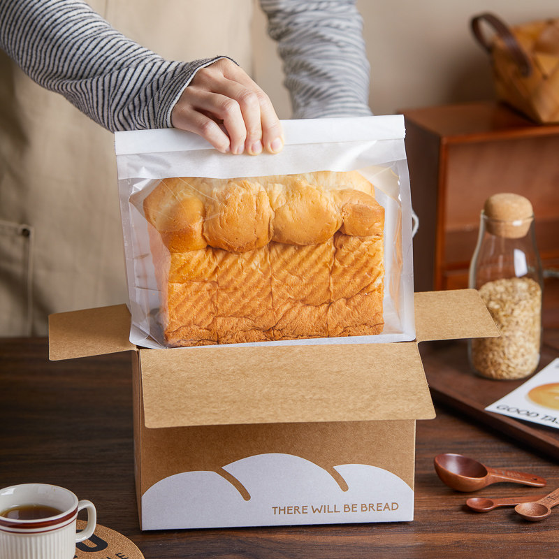 面包盒吐司面包包装盒本色牛皮纸盒烘焙手作欧包可颂贝果包打包盒