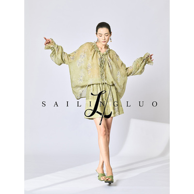 SailingLUO/26夏新款苎麻新中式宽松上衣短裤透气套装