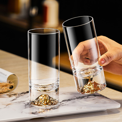新款轻奢直身金山水杯