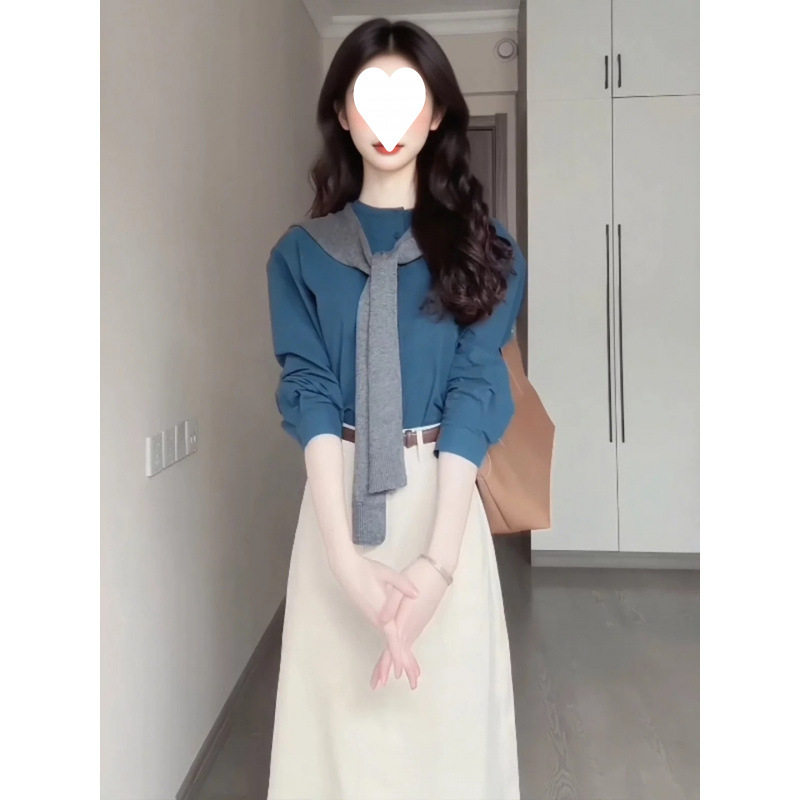 一整套ootd穿搭上班通勤韩系高级感套装女2026早秋季港风连衣裙子