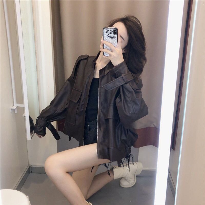 皮衣外套女2026春秋新款韩版个性复古显瘦休闲短款上衣机车皮夹克