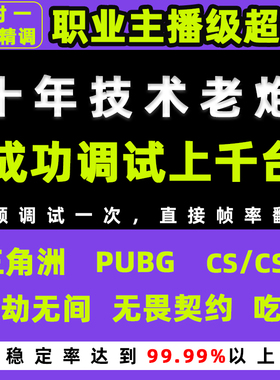 电脑超频调试pubg永劫无间无畏契约cs2三角洲吃鸡帧数率优化服务