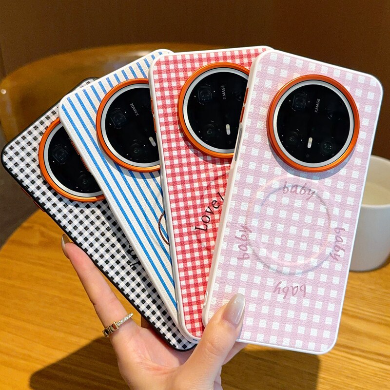 适用华为Mate60手机壳潮牌新款金甲系列Mate60pro/pro+保护套轻奢风Mate70pro/pro+磁吸气囊支架Mate70外壳