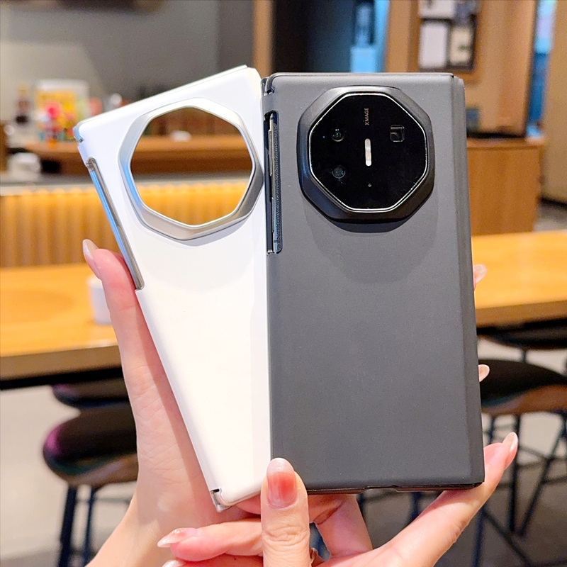 适用华为MateXT手机壳全包简约防摔创意超薄纳米素皮华为MateXTs折叠屏保护套网红磁吸个性电镀双中轴