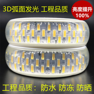 雷迪航灯带led超亮276珠 户外室外户外防水220v线灯 暗槽吊顶白光