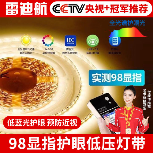 雷迪航灯带全光谱98显24v低压