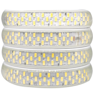 雷迪航灯带led超亮276珠 暗槽吊顶白光 户外室外户外防水220v线灯