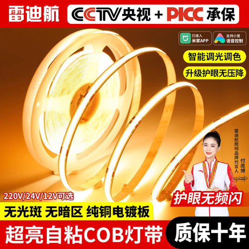 雷迪航照明COB灯带超亮无频闪